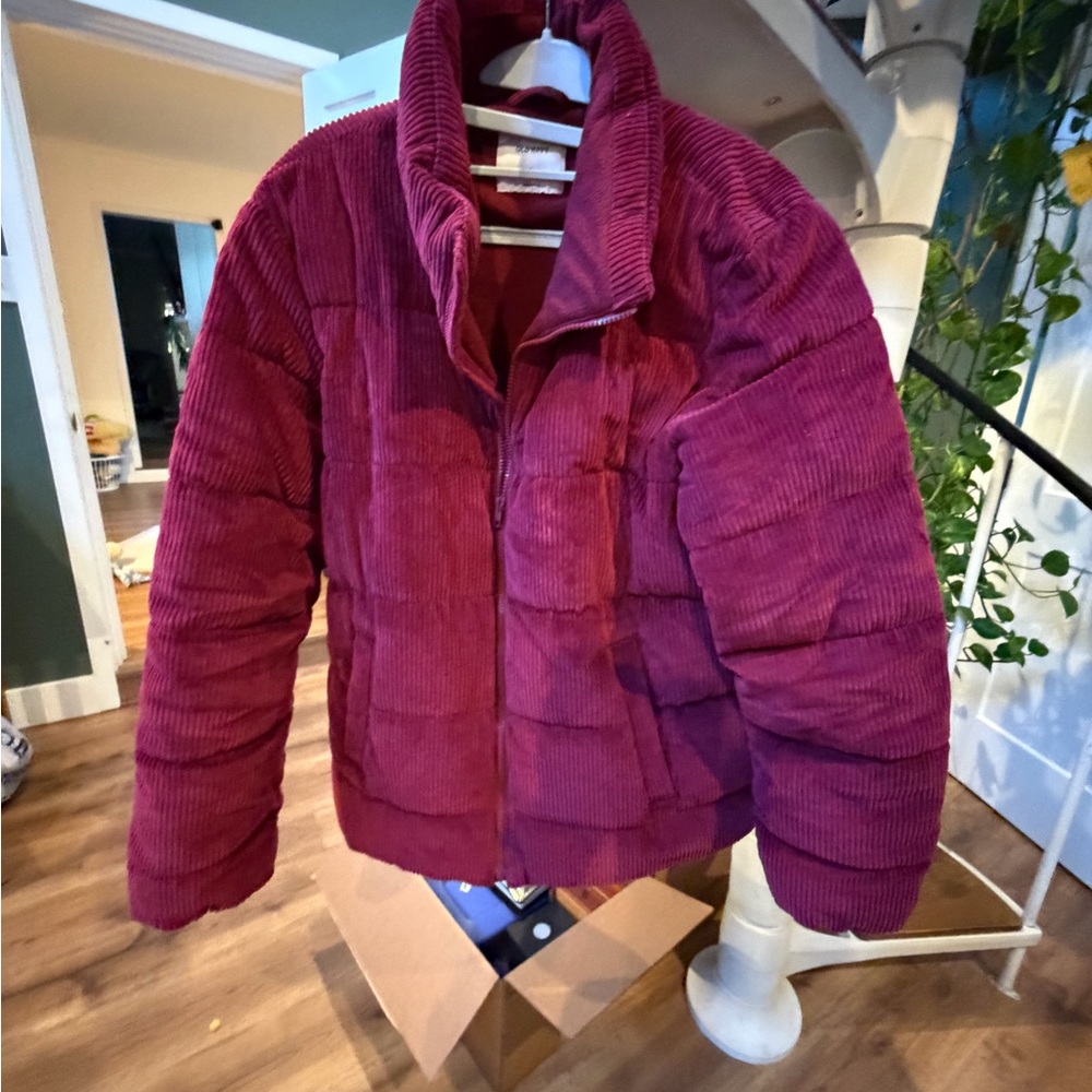 Burgundy Old Navy Puffer Jacket